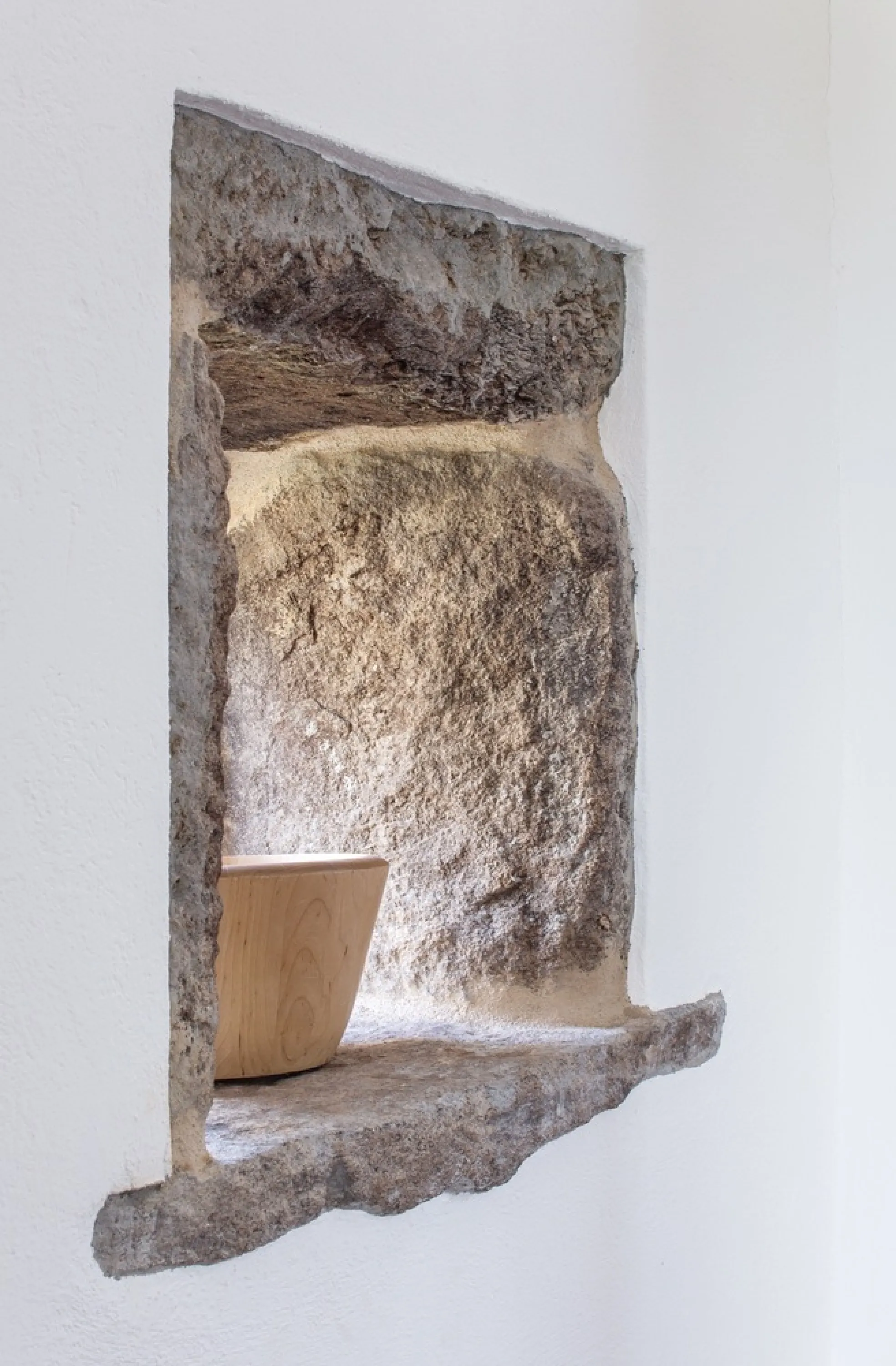 Raw stone window opening.