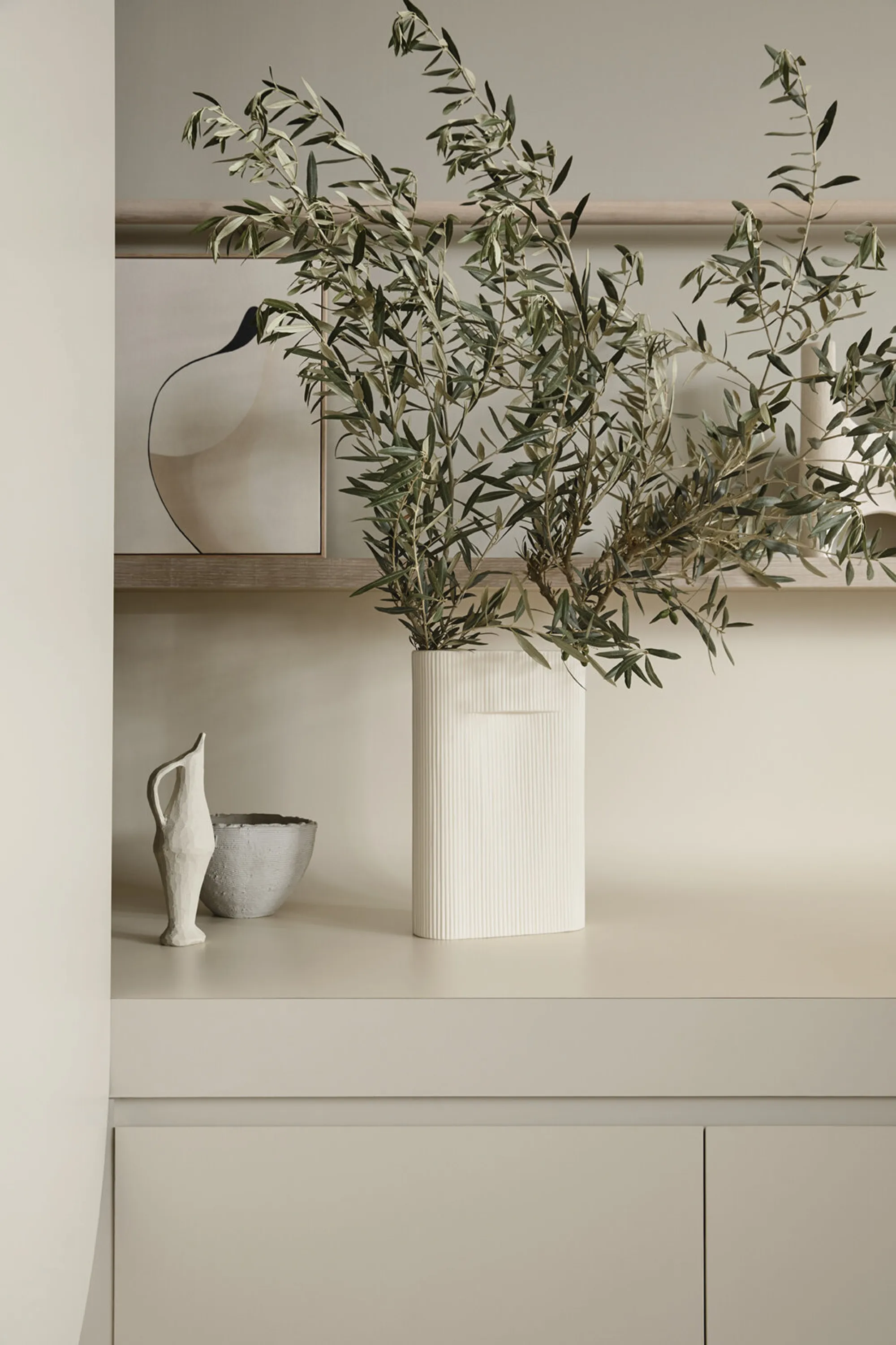 Tall foliage branches used as decorative piece.