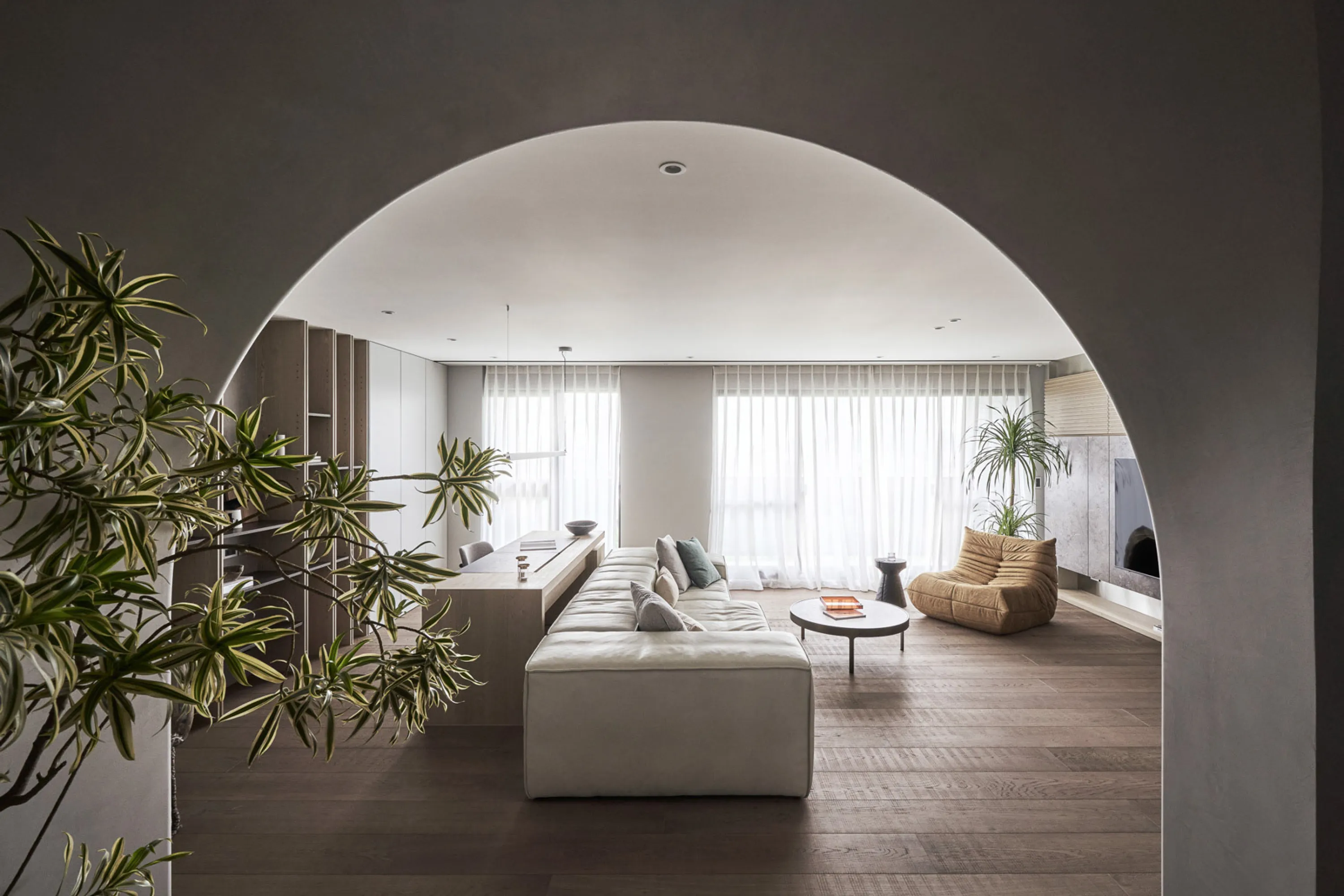 Bright living room.