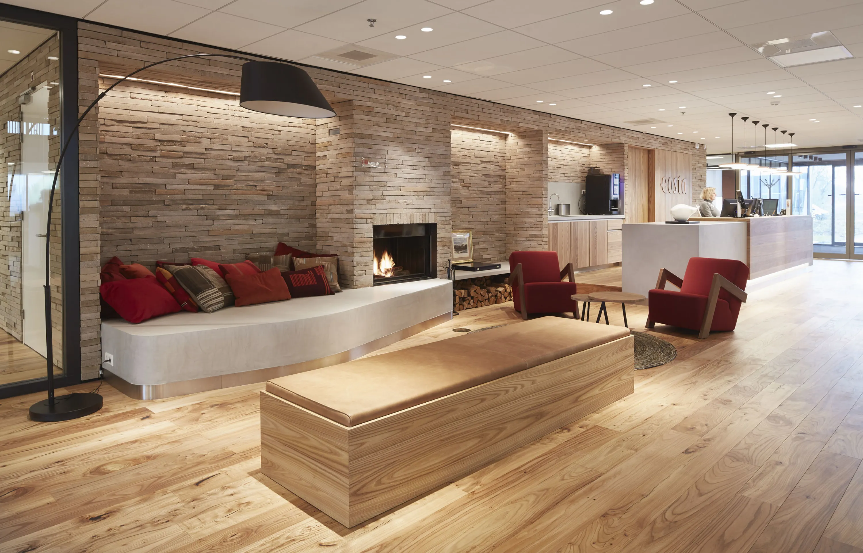 Internal wall cladding with Waste Based Bricks.
